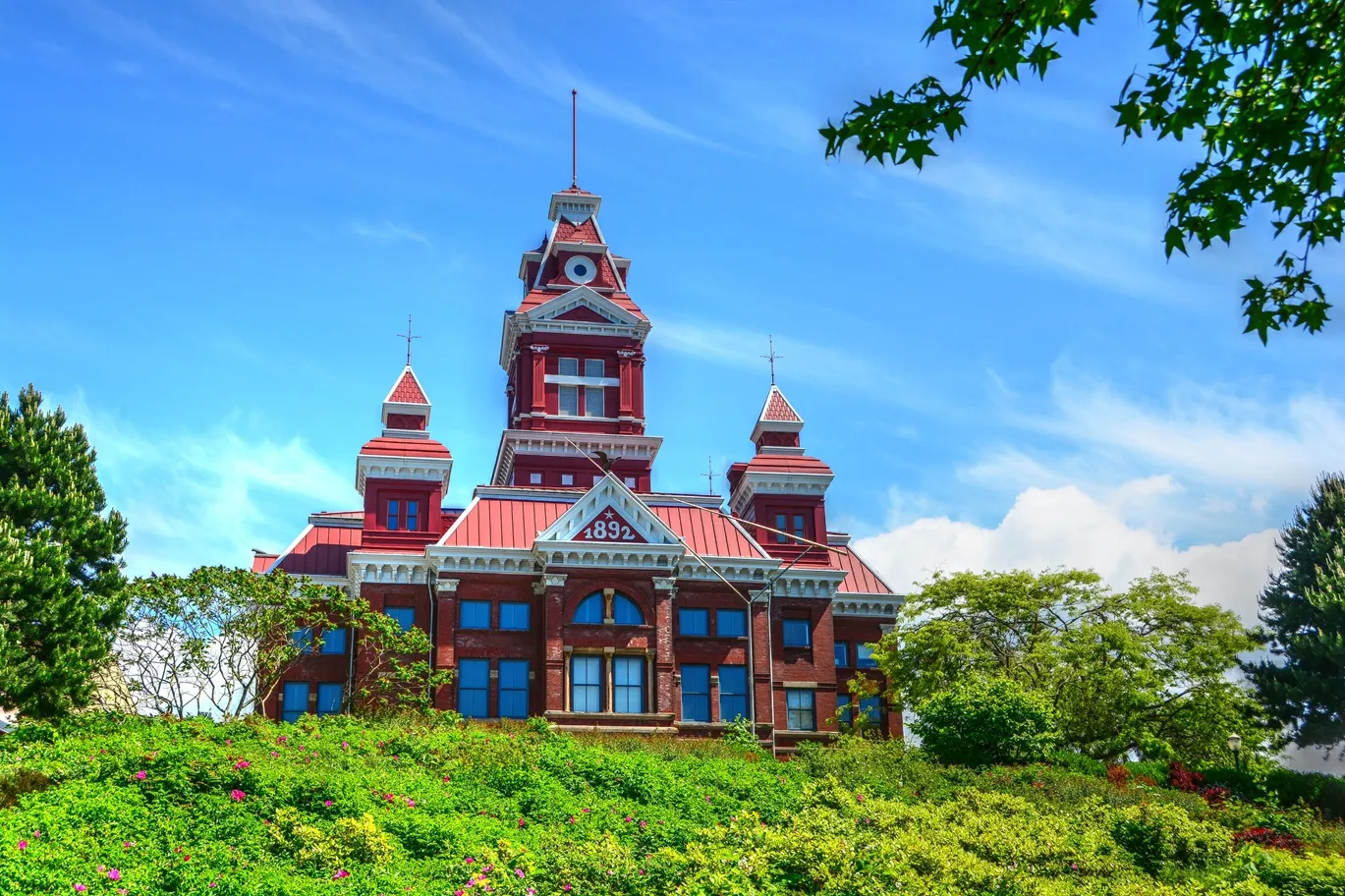 The historic 1892 Old City Hall, now the Whatcom Museum, in Bellingham, Washington