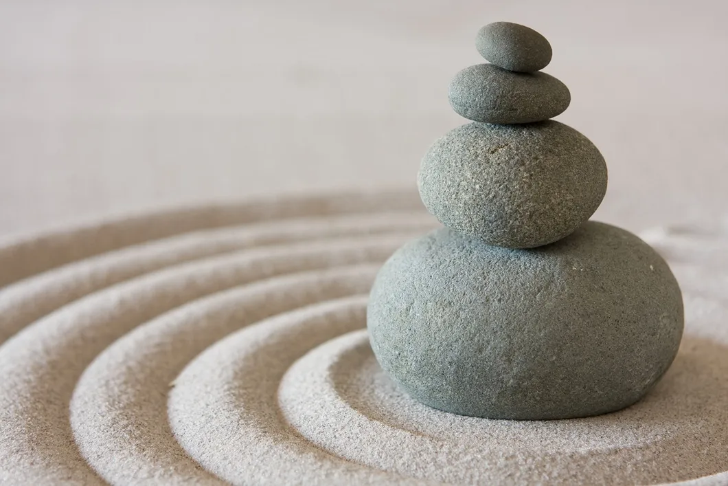 A stack of balanced zen stones